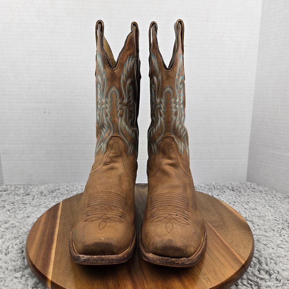 Nocona Boots Womens 10B Bluebonnet Old West Tan Casual Western Fashion Cowgirl - Picture 8 of 16